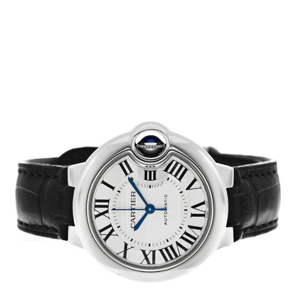 Cartier Stainless Steel Alligator 33mm Ballon Bleu De Cartier Automatic Watch 2 of 5