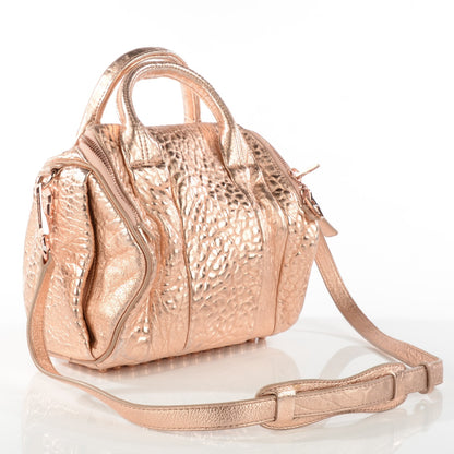 Alexander Wang Metallic Pebbled Lambskin Rockie Rose Gold 3 of 8