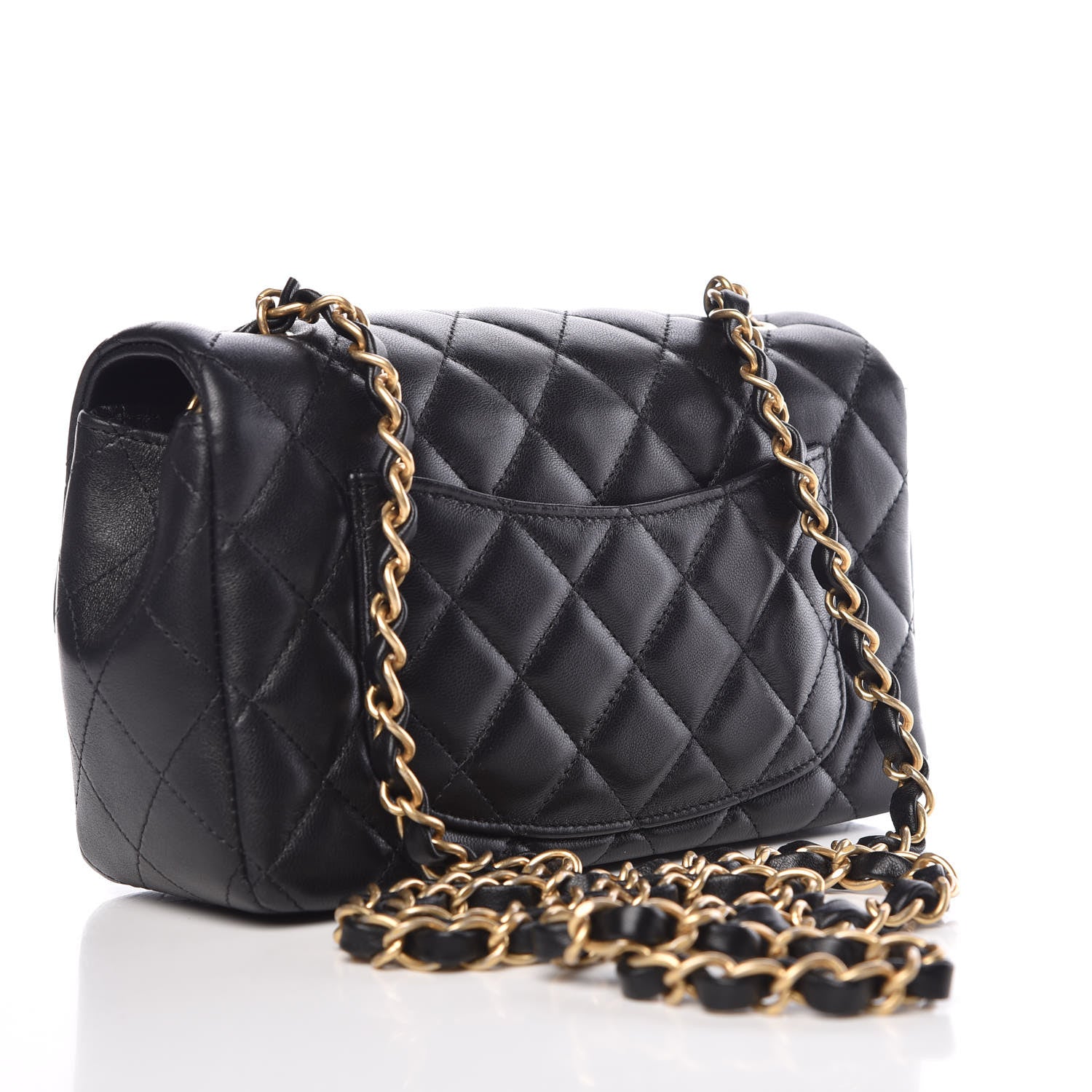 Chanel Lambskin Quilted Mini Rectangular Flap Black 3 of 8