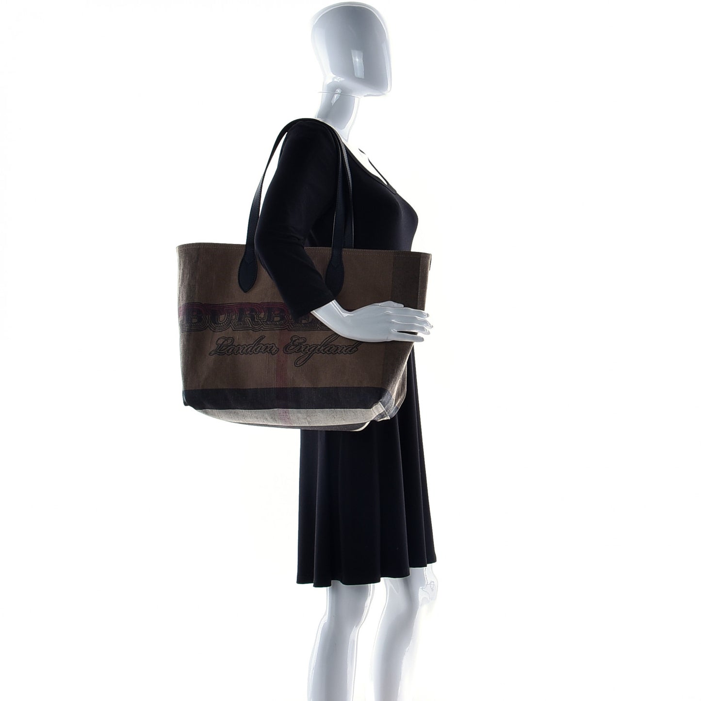 Coated Canvas Medium Reversible Doodle Tote Black