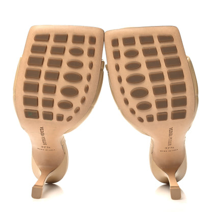 Bottega Veneta Nappa Quilted Rubber Lido Mule Sandals 37.5 Cane Sugar 5 of 7