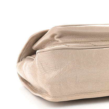 Saint Laurent Crinkled Calfskin Matelasse Monogram Medium Niki Chain Satchel Light Natural 10 of 11