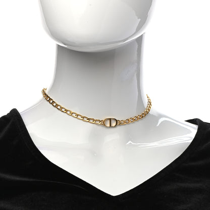 Christian Dior Metal Petit CD Choker Necklace Gold 2 of 4
