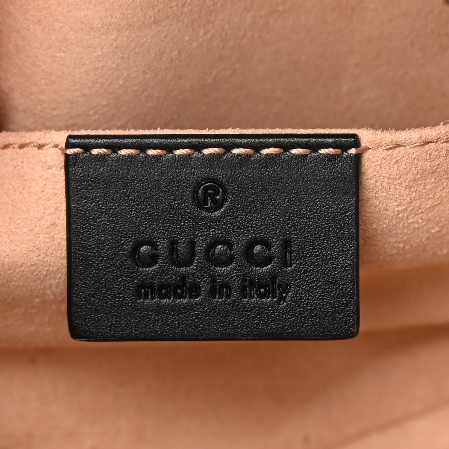 Gucci Calfskin Matelasse GG Marmont Belt Bag 75 30 Black 6 of 14