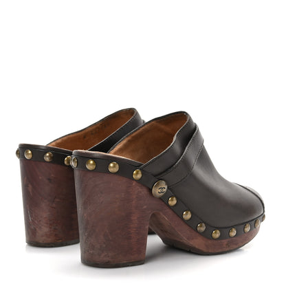 Chanel Calfskin CC Clog 38.5 Brown 4 of 8