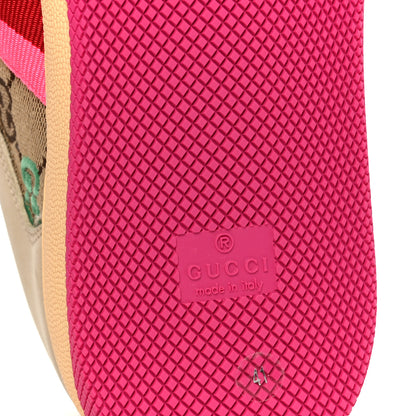 Gucci New Canvas GG Miro Soft Web Screener Sneakers 41 Pink Beige Multicolor 7 of 10