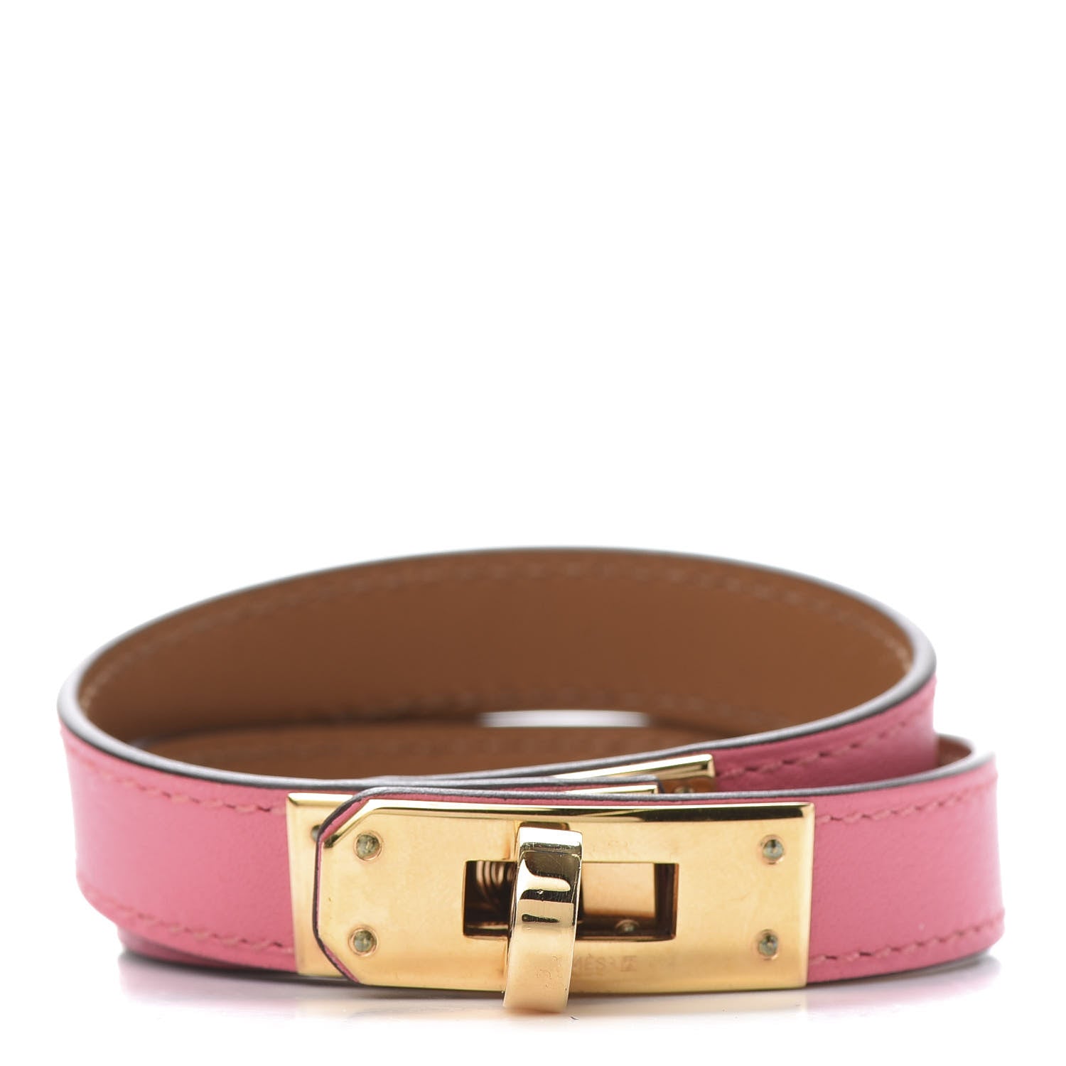 Hermes Swift Kelly Double Tour Bracelet T2 Rose Azalee 1 of 6