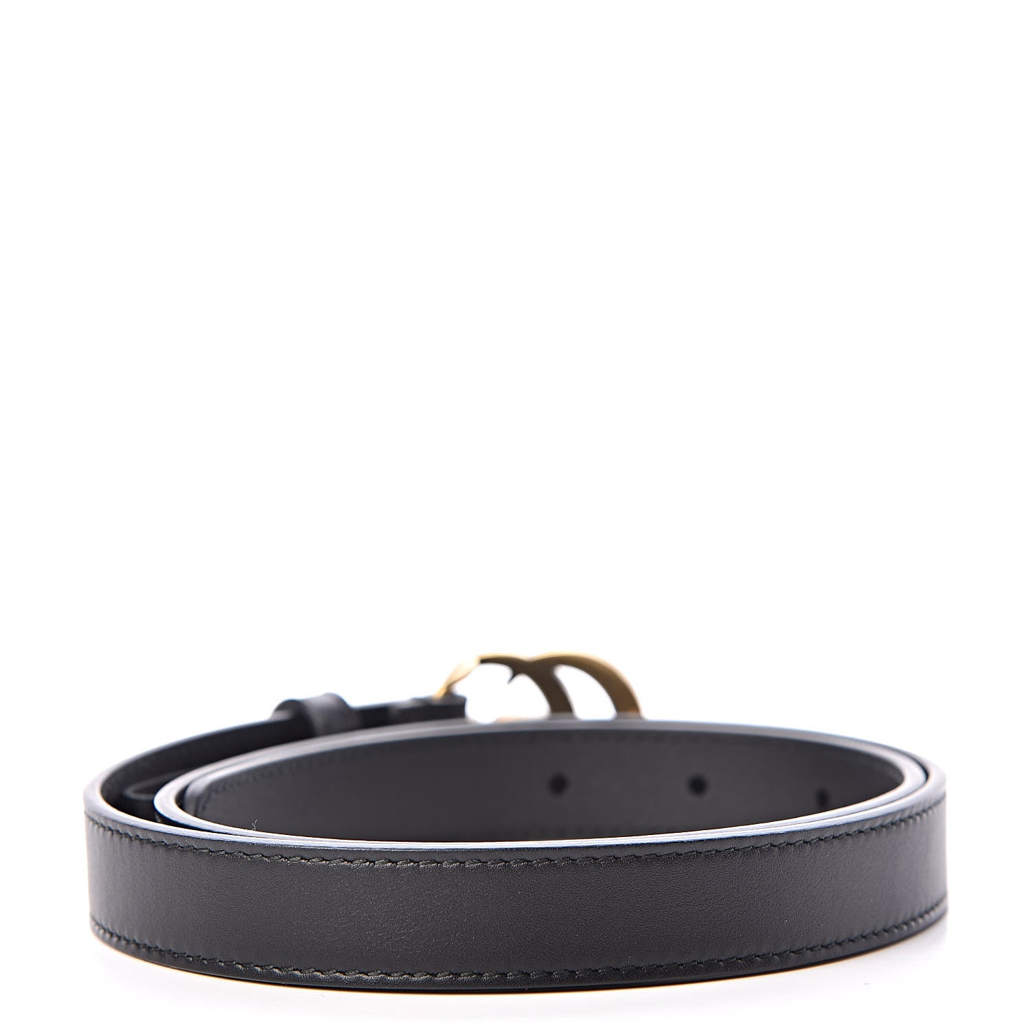 Gucci Calfskin Double G 20mm Belt 75 30 Black 3 of 6