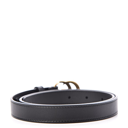 Gucci Calfskin Double G 20mm Belt 75 30 Black 3 of 6