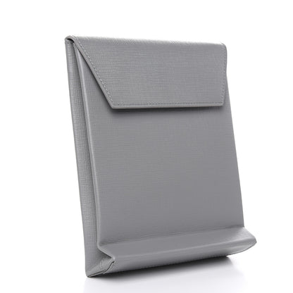 Balenciaga Squared Calfskin Logo Shopping Envelope Clutch Balenciaga Grey 3 of 9
