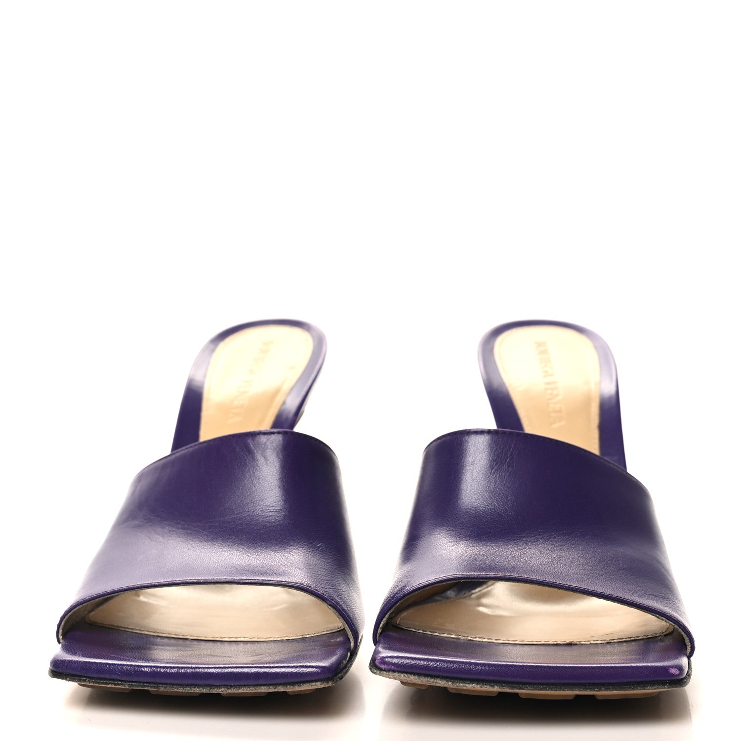 Bottega Veneta Lambskin Stretch Mule Sandals 37 Plum 2 of 9