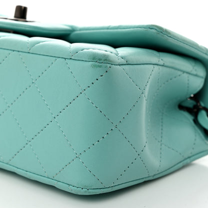 Chanel Lambskin Quilted Mini Rectangular Flap Turquoise 10 of 10
