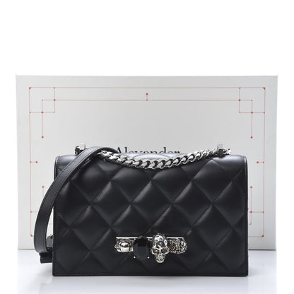 Alexander McQueen Lambskin Quilted Knuckle Shoulder Bag Black 13 of 13