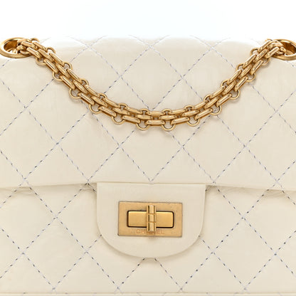 Chanel Aged Calfskin Quilted 2.55 Reissue Mini Flap White 8 of 10