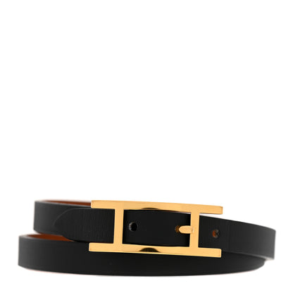 Hermes Chamonix Behapi Double Tour Bracelet T6 Black Fauve 1 of 4
