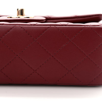 Chanel Lambskin Quilted Mini Rectangular Flap Burgundy 11 of 11