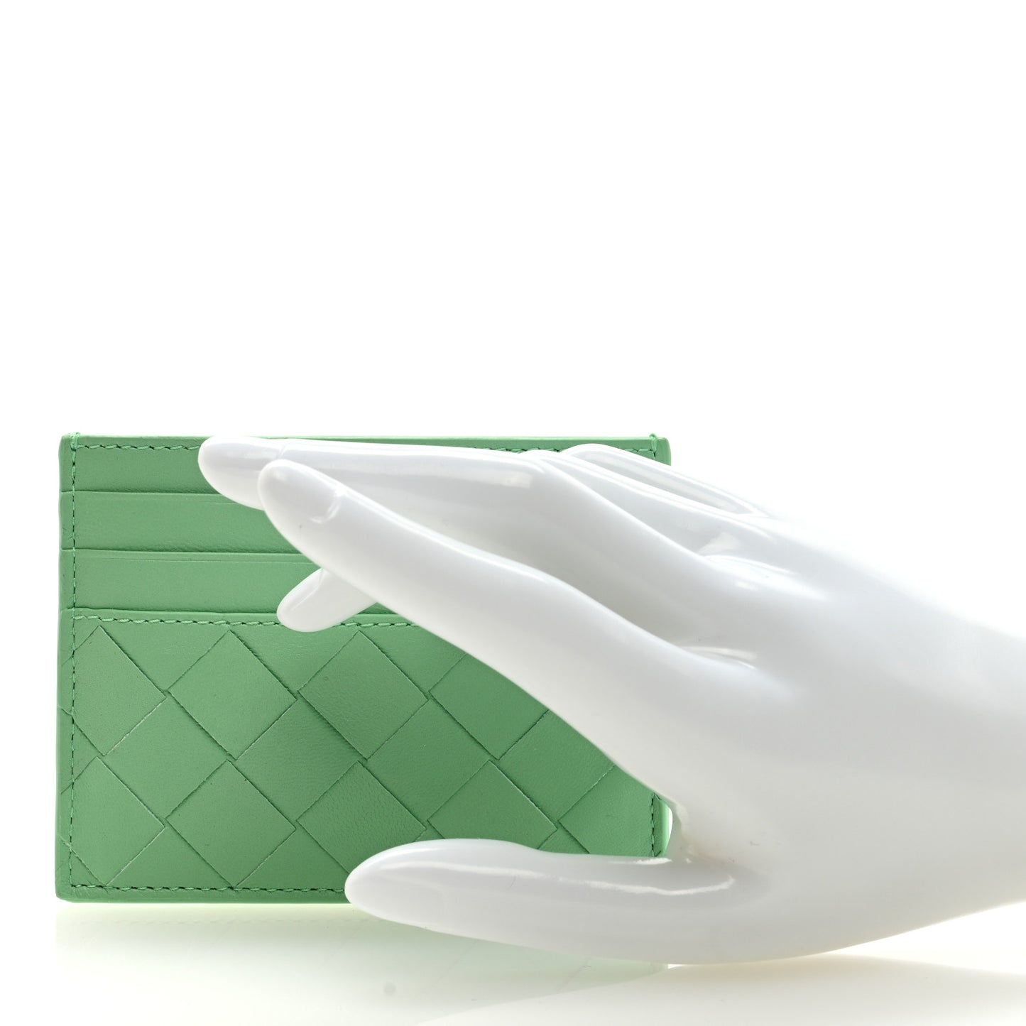 Nappa Intrecciato Card Holder Teal
