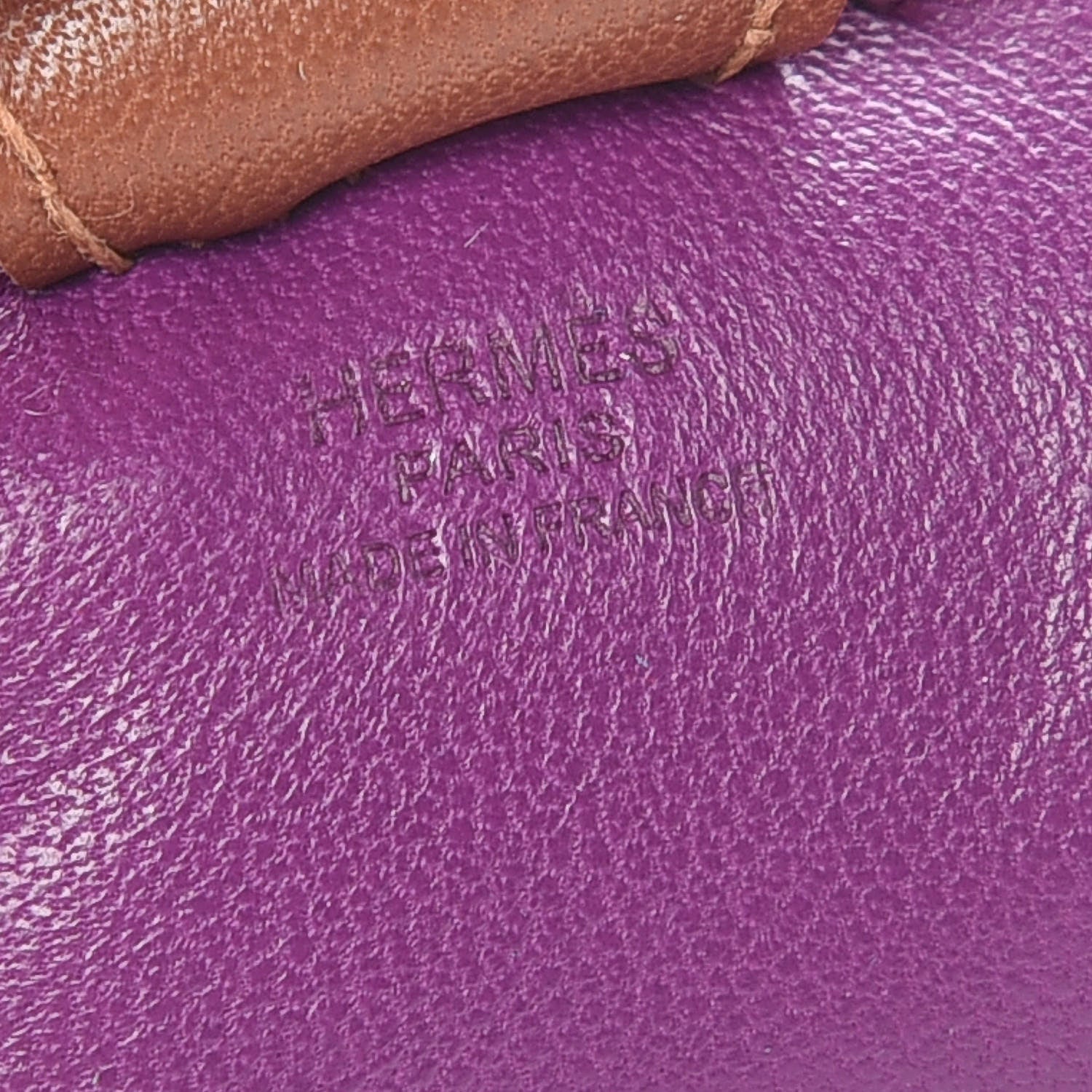 Hermes Milo Lambskin Grigri Rodeo Horse Bag Charm PM Anemone Bleu Izmir Fauve 3 of 4