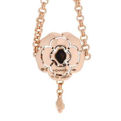 Chanel 18K Rose Gold Diamond Extrait de Camelia Bracelet 3 of 4