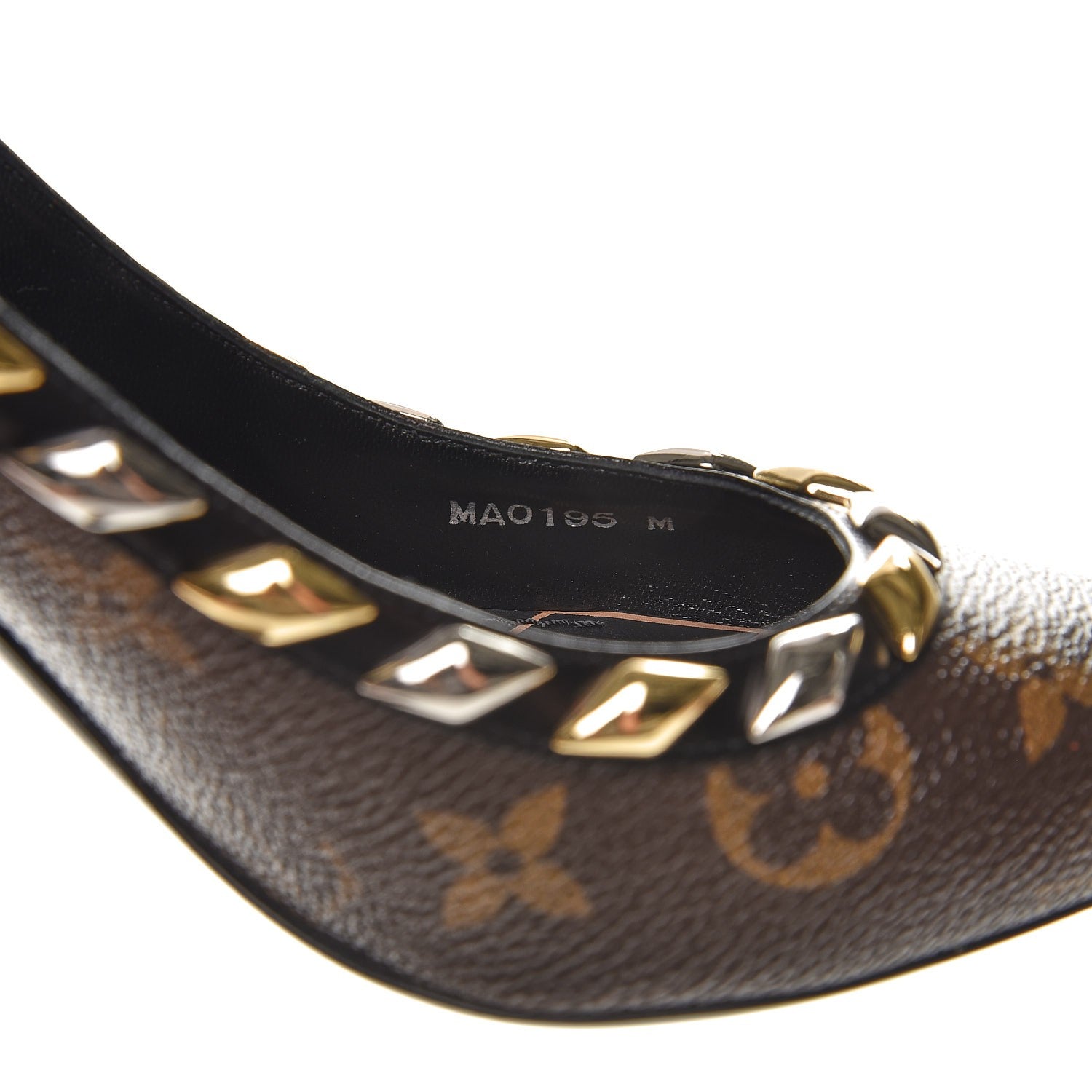 Louis Vuitton Calfskin Monogram Eldorado Pumps 37.5 Cacao 8 of 11