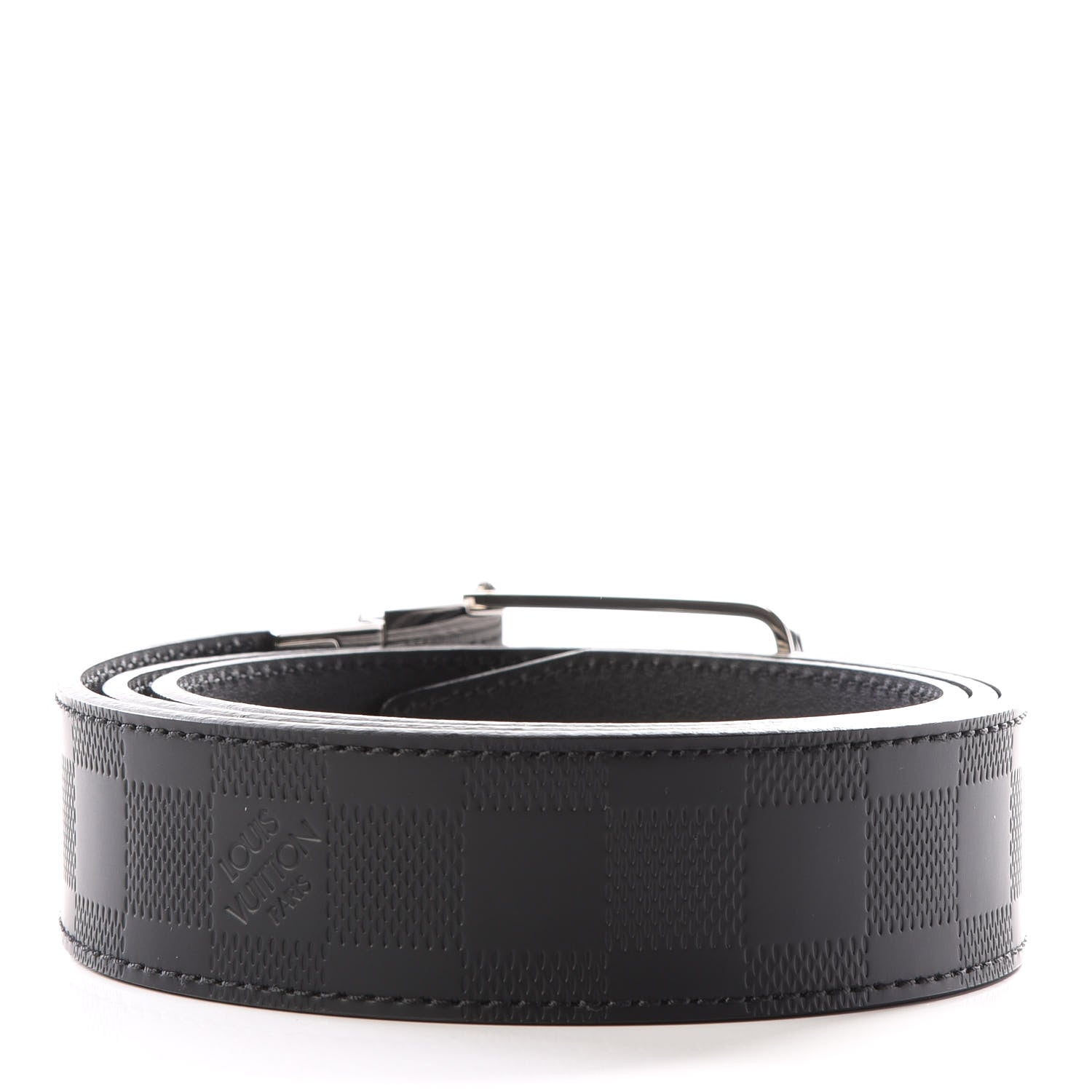 Louis Vuitton Damier Infini Calfskin 40mm Boston Belt 95 38 Black 2 of 6