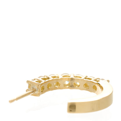 Parker & West by FASHIONPHILE 18K Yellow Gold Diamond .63ctw Small Hoop Earrings 4 of 5