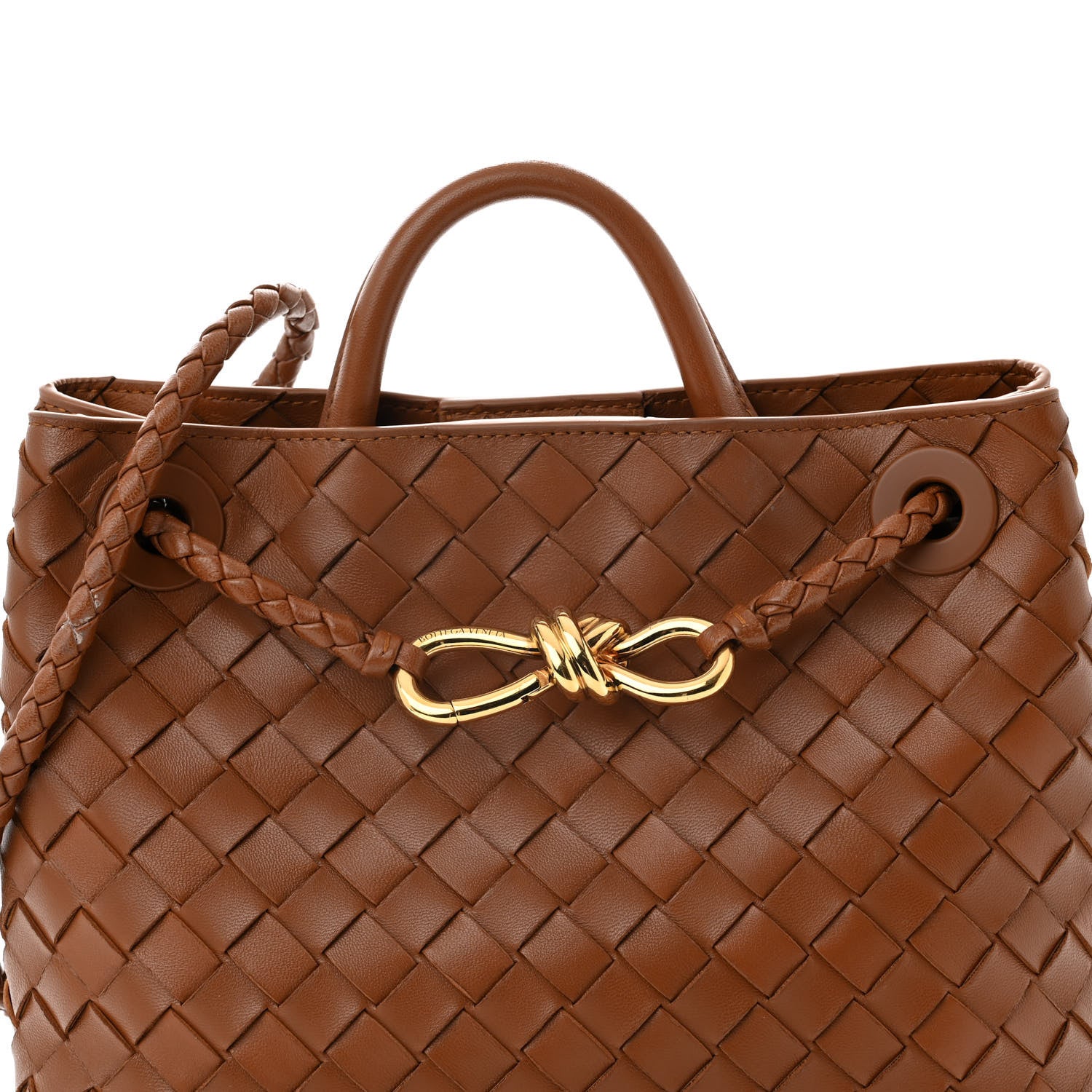 Bottega Veneta Nappa Intrecciato Small Andiamo Shoulder Bag Amber 8 of 11
