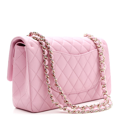 Chanel Caviar Quilted Medium Double Flap Pink 3 of 10