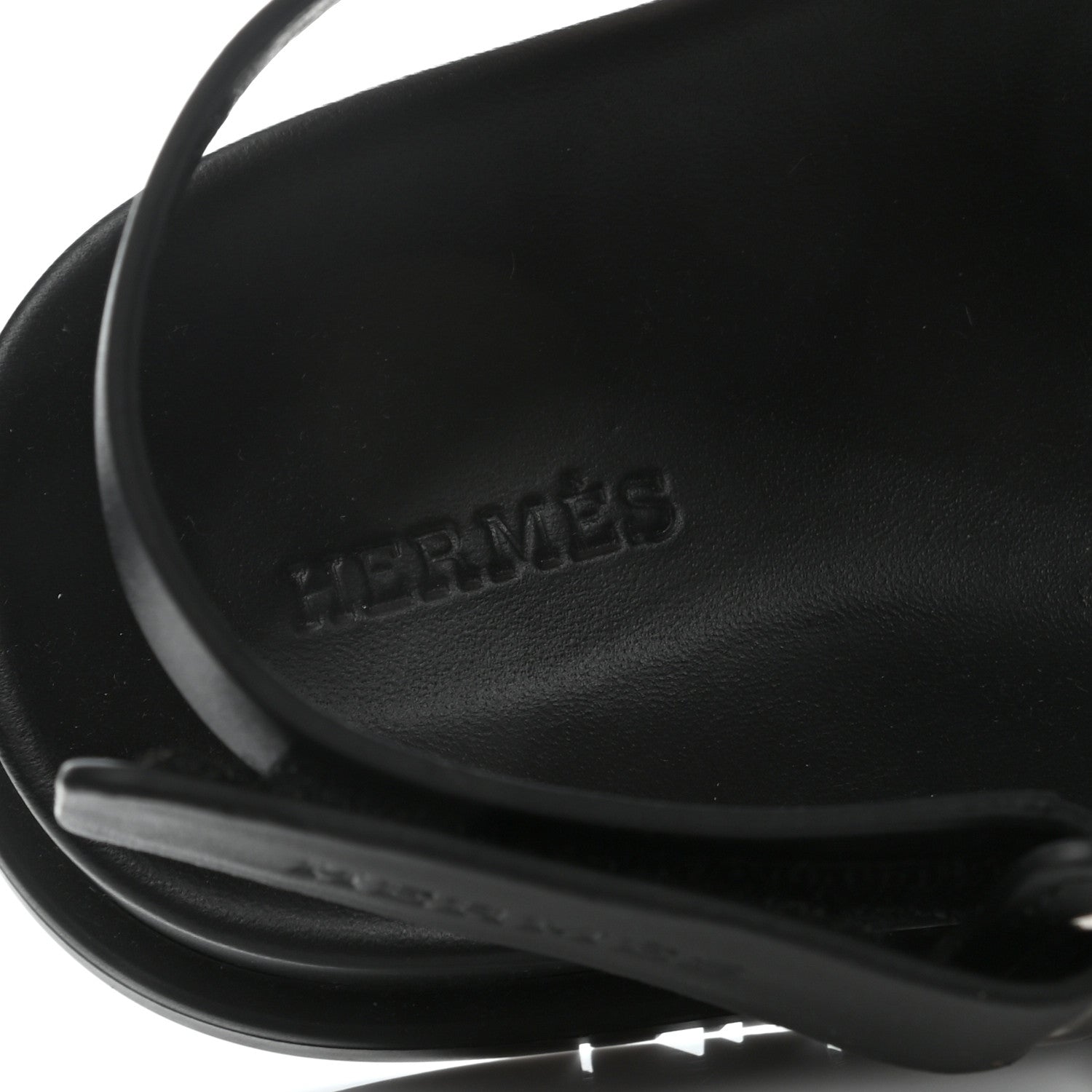 Hermes Calfskin Mens Takara Sandals 41 Black 7 of 8