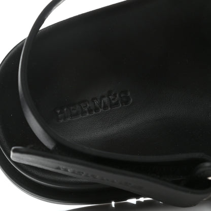 Hermes Calfskin Mens Takara Sandals 41 Black 7 of 8