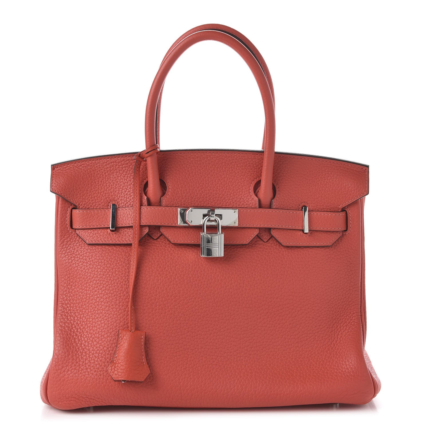 Hermes Taurillon Clemence Birkin 30 Rouge Pivoine 1 of 33