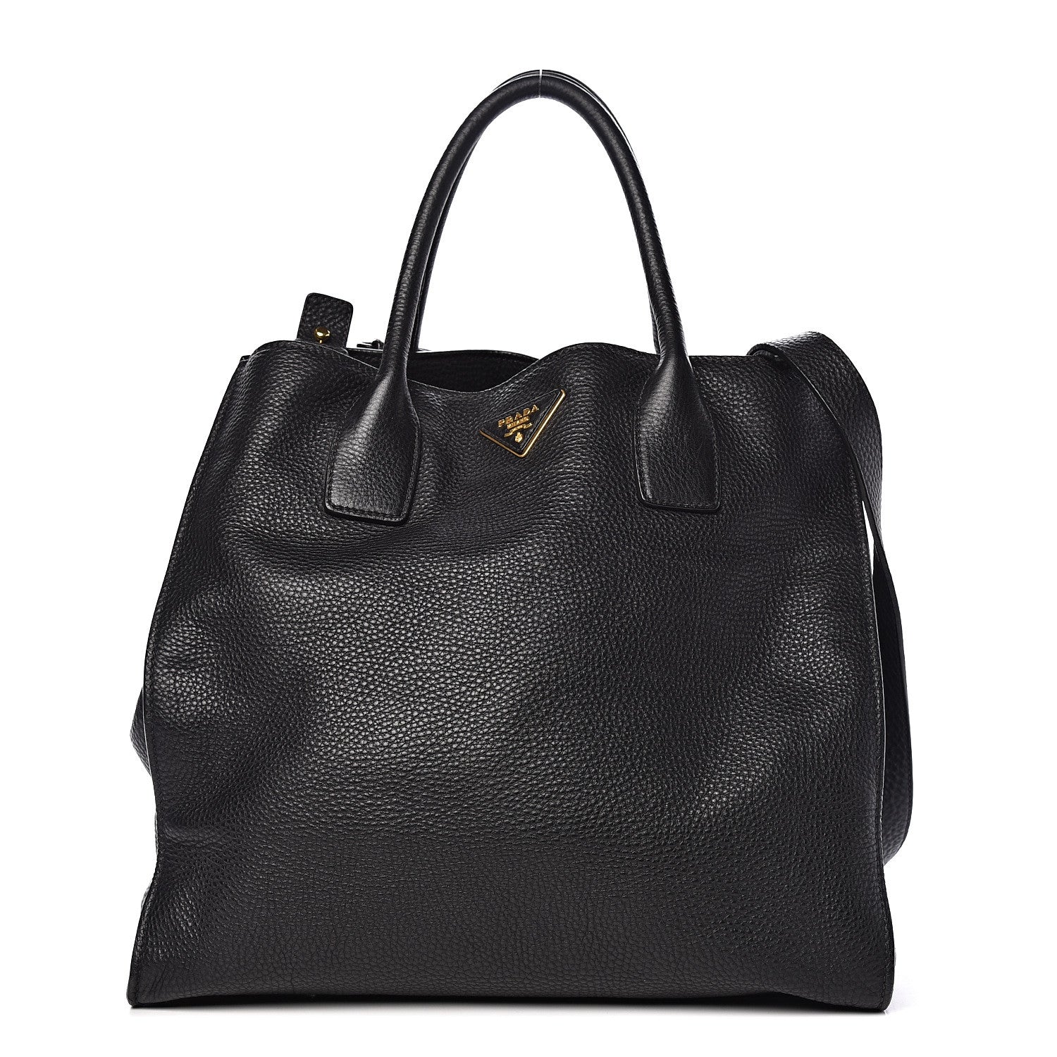 Prada Vitello Daino Tote Black 1 of 13