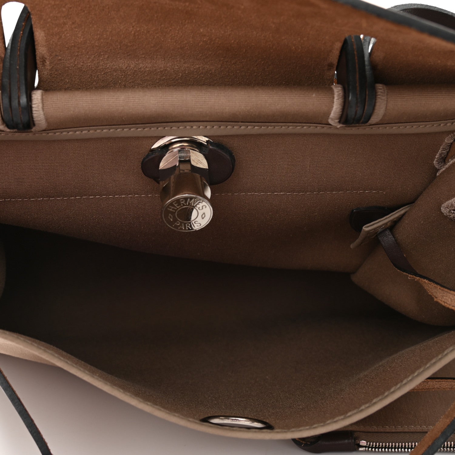 Hermes Vache Hunter Toile Herbag Zip 31 PM Etoupe Ebene 6 of 12
