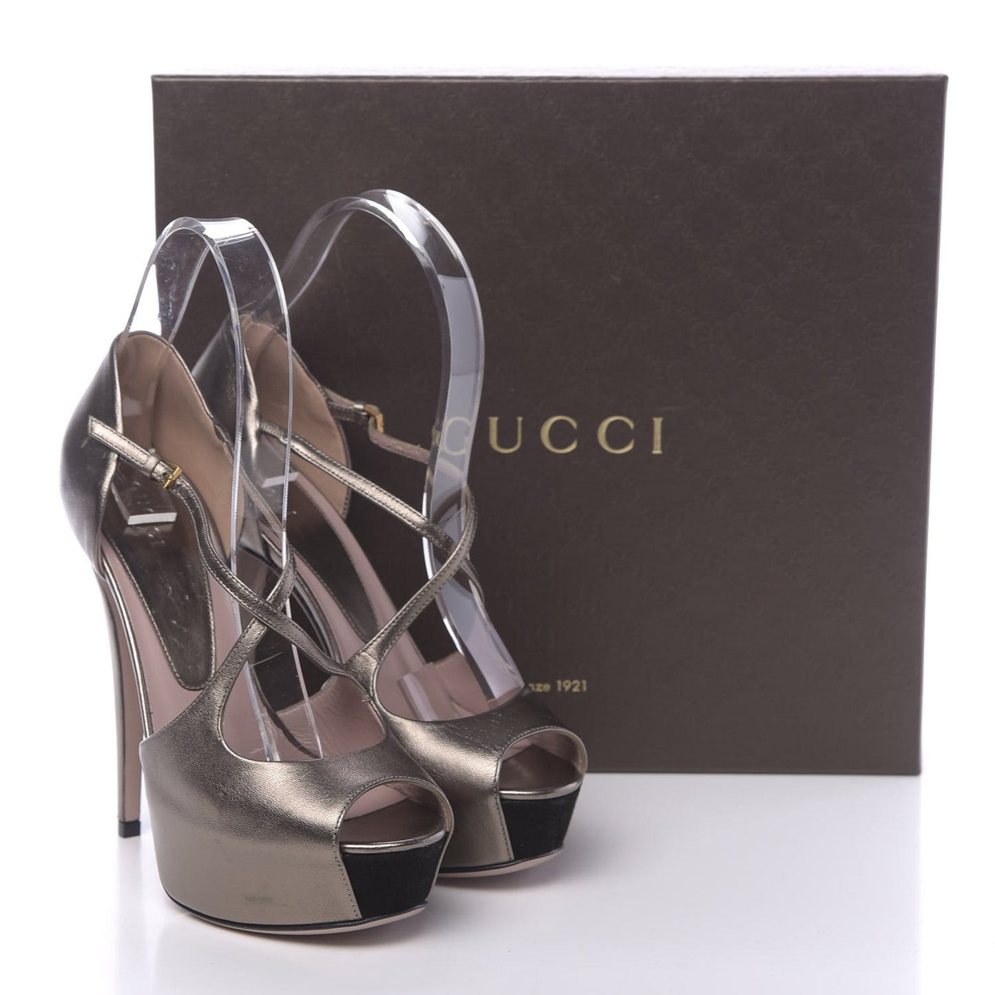 Metallic Nappa Lili Platform Pumps 36 Sasso