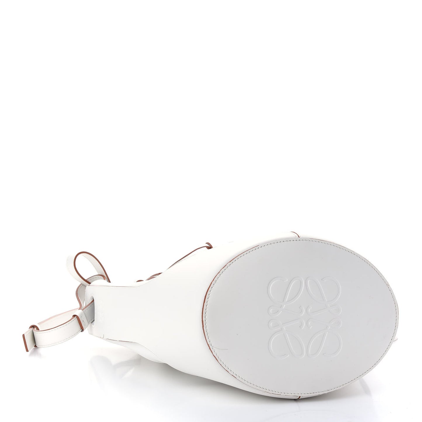 Calfskin Small Balloon Bucket Bag Soft White