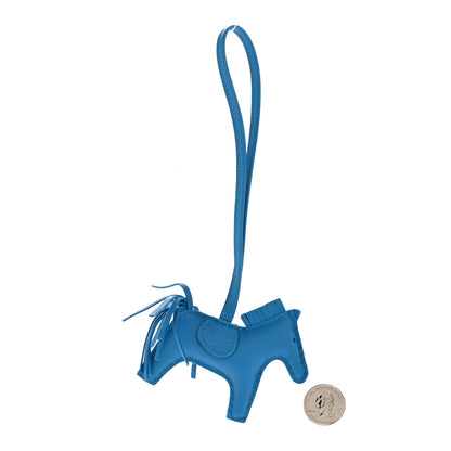 Hermes Milo Lambskin Grigri Rodeo Horse Bag Charm PM Bleu Zanzibar 2 of 5