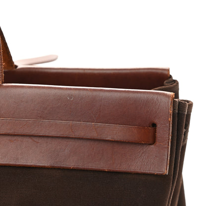 Hermes Toile Vache Hunter Herbag Cabas PM Havane 16 of 17
