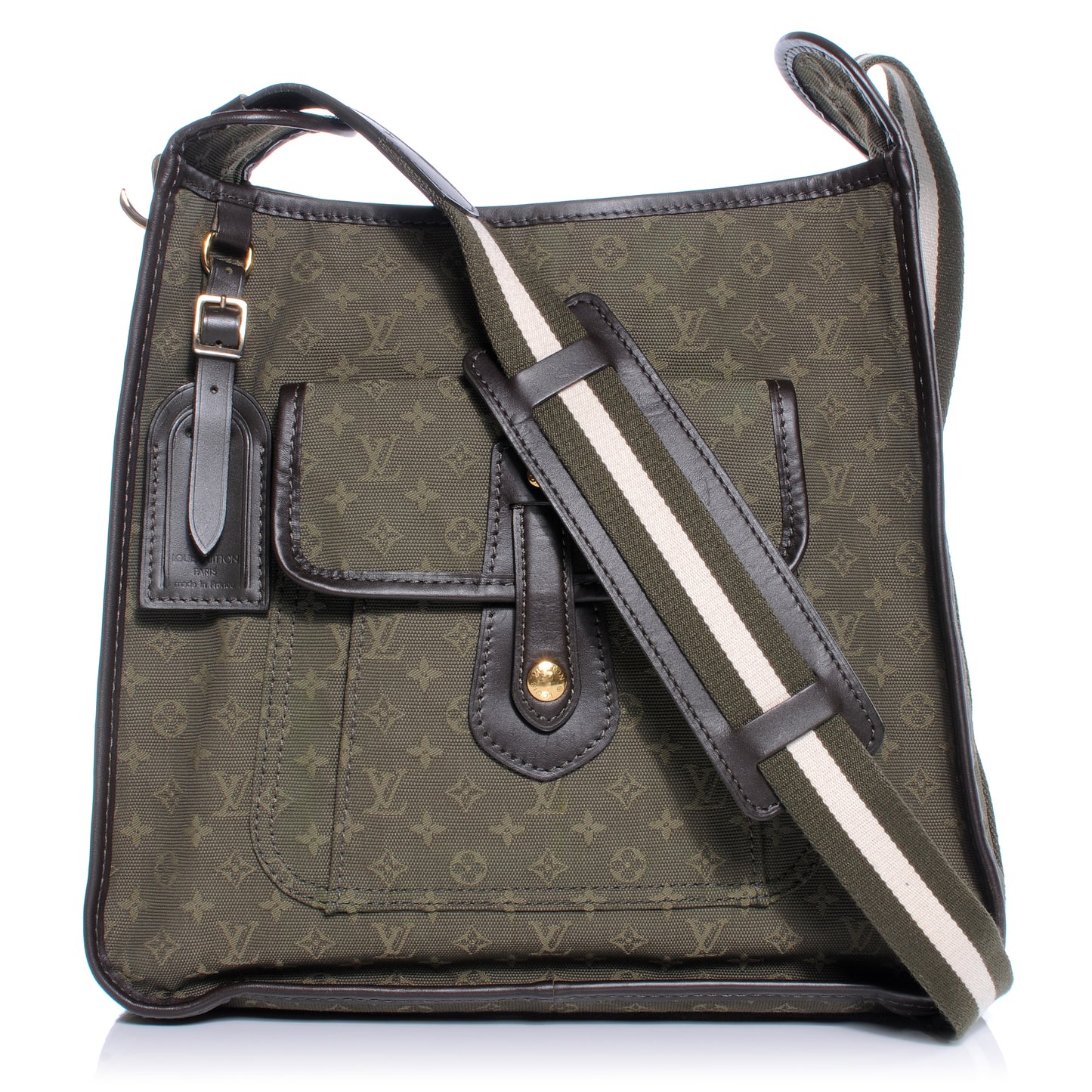 Mini Monogram Besace Mary Kate Kaki