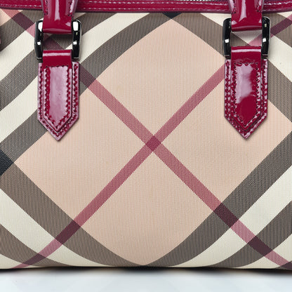 Burberry Patent Nova Check Chester Bowling Bag Raspberry Sorbet 12 of 12