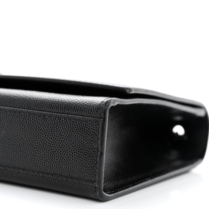 Saint Laurent Grain De Poudre Medium Classic Monogram Monochrome Kate Satchel Black 10 of 13