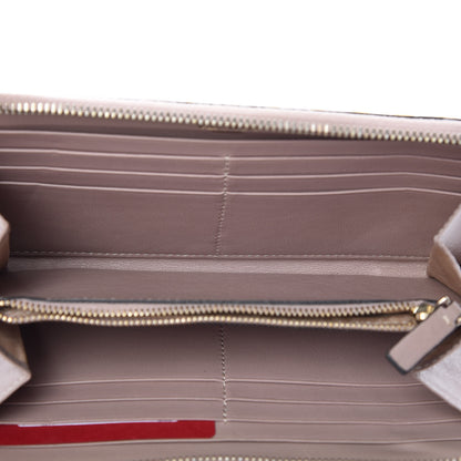 Valentino Garavani Calfskin Rockstud Zip Around Wallet Poudre 7 of 11