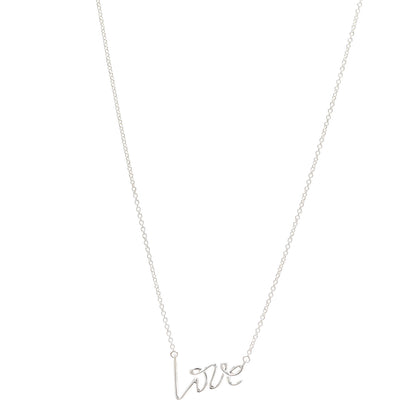 Tiffany Sterling Silver Paloma Picasso Graffiti Love Pendant Necklace 1 of 5