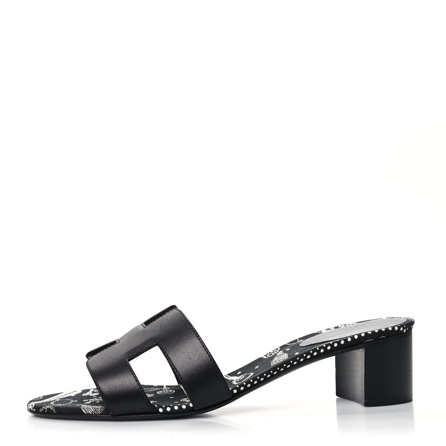 Hermes Calfskin Oasis Sandals 39 Black 1 of 9