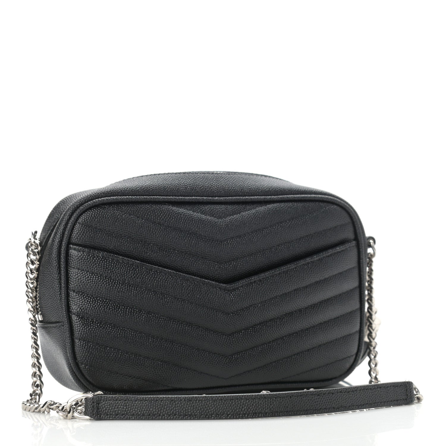 Saint Laurent Grain De Poudre Matelasse Monogram Mini Lou Camera Bag Asphalt 2 of 10