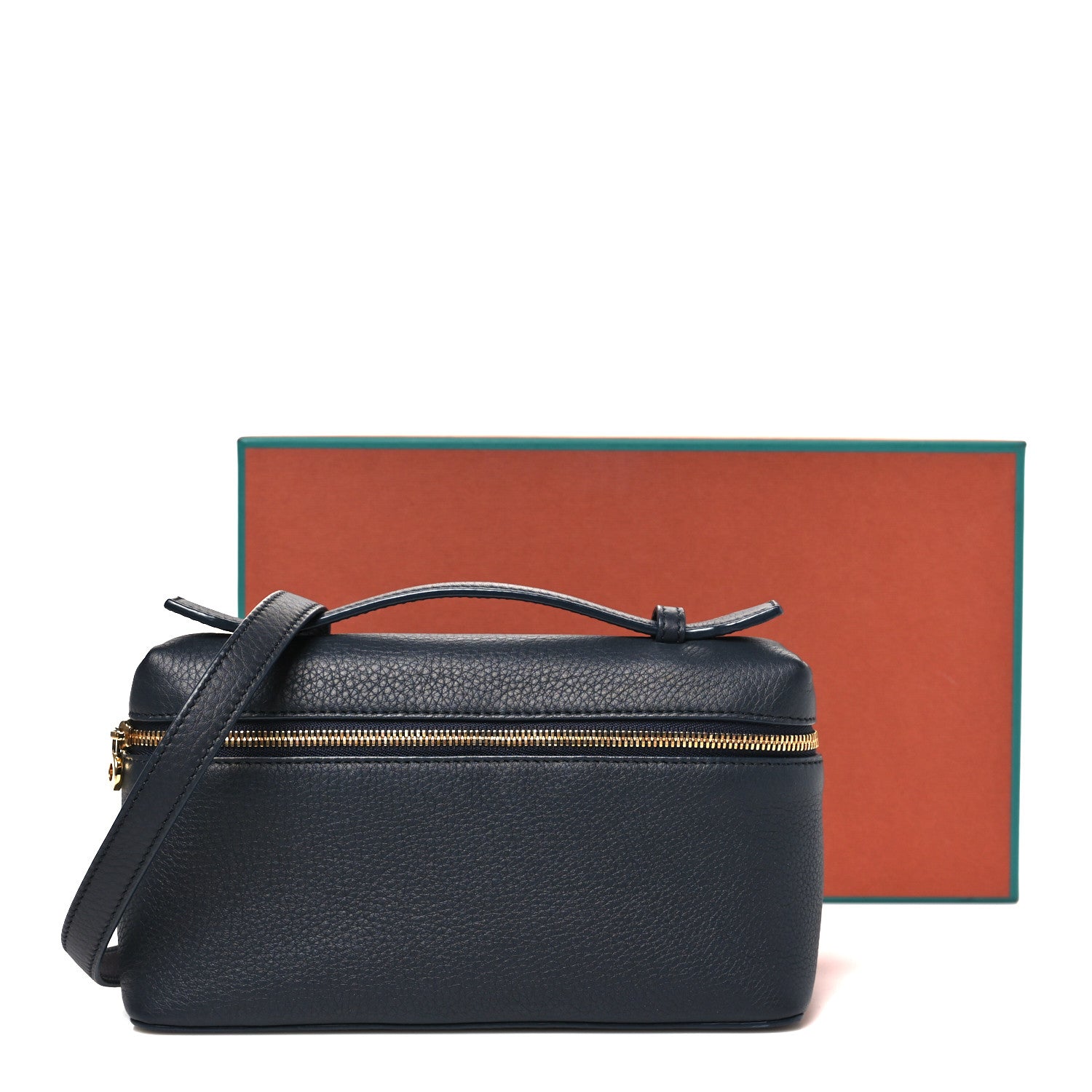 Loro Piana Grained Calfskin L19 Extra Pocket Pouch Navy 10 of 10