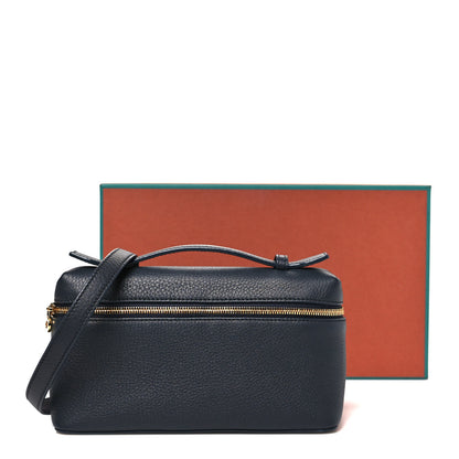 Loro Piana Grained Calfskin L19 Extra Pocket Pouch Navy 10 of 10
