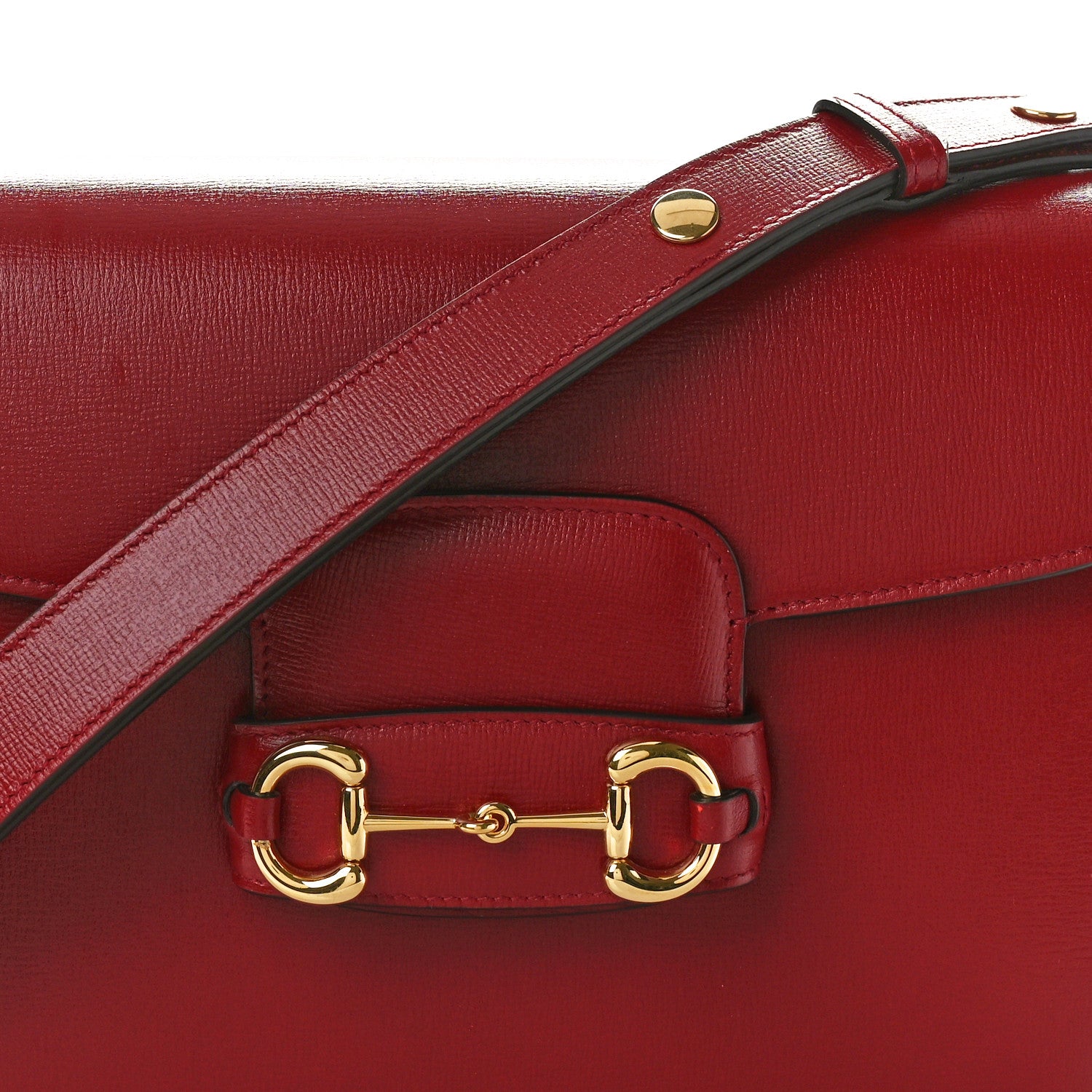 Gucci Azalea Calfskin Horsebit 1955 Shoulder Bag New Cherry Red