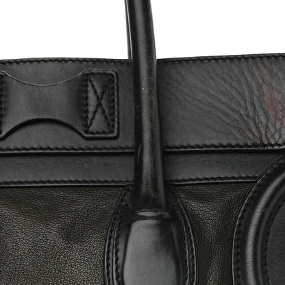 Celine Smooth Calfskin Mini Bi-Color Luggage Forest Black 18 of 29
