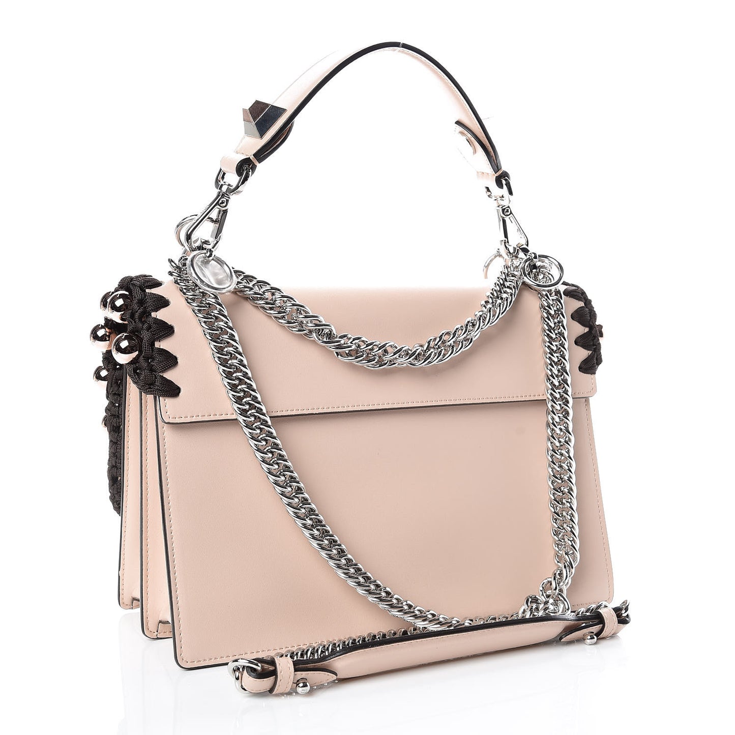 Vitello Liberty Ribbon Pearl Lace Up Kan I Shoulder Bag Plaster