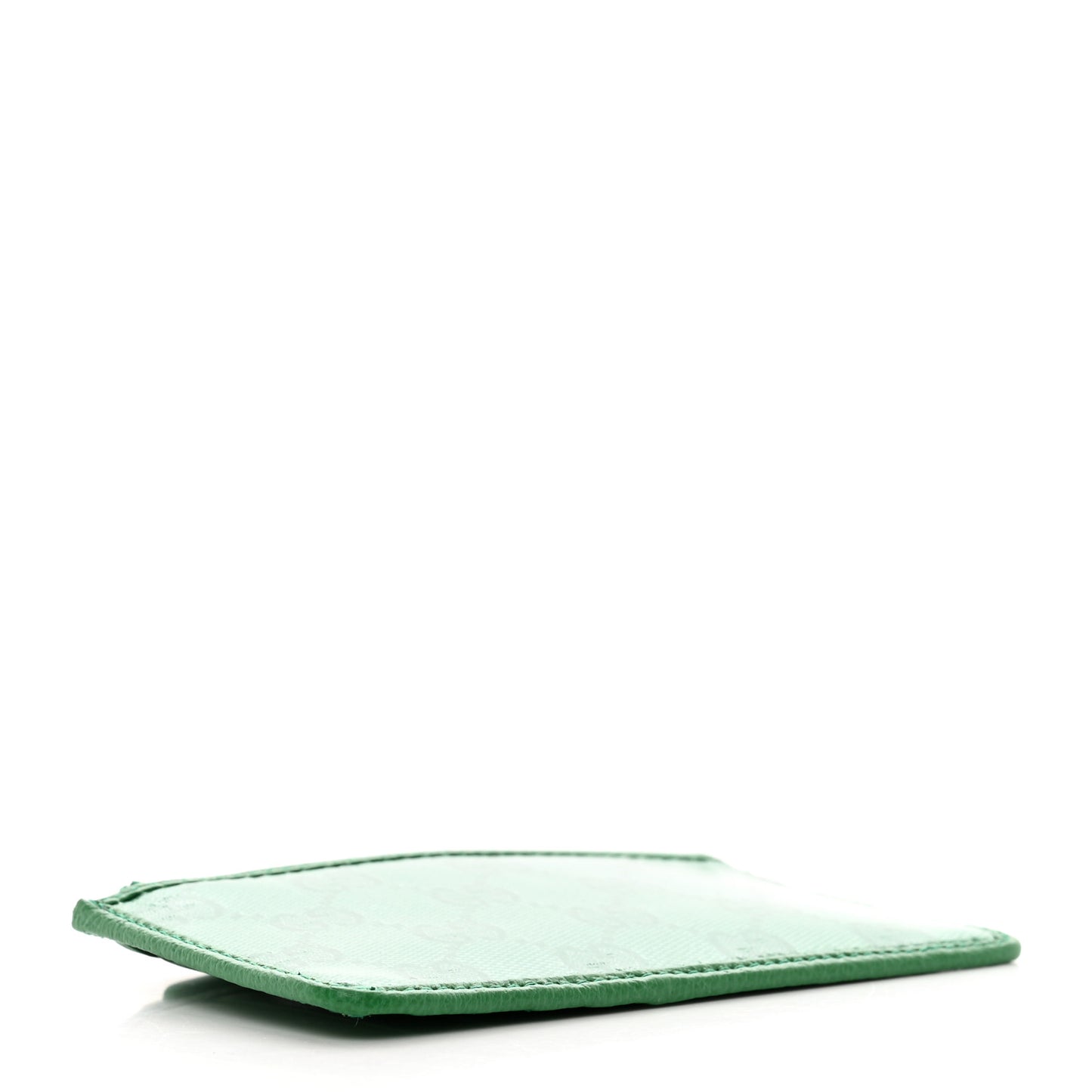 GG Supreme Monogram Calfskin GG Coin Case Card Holder Green